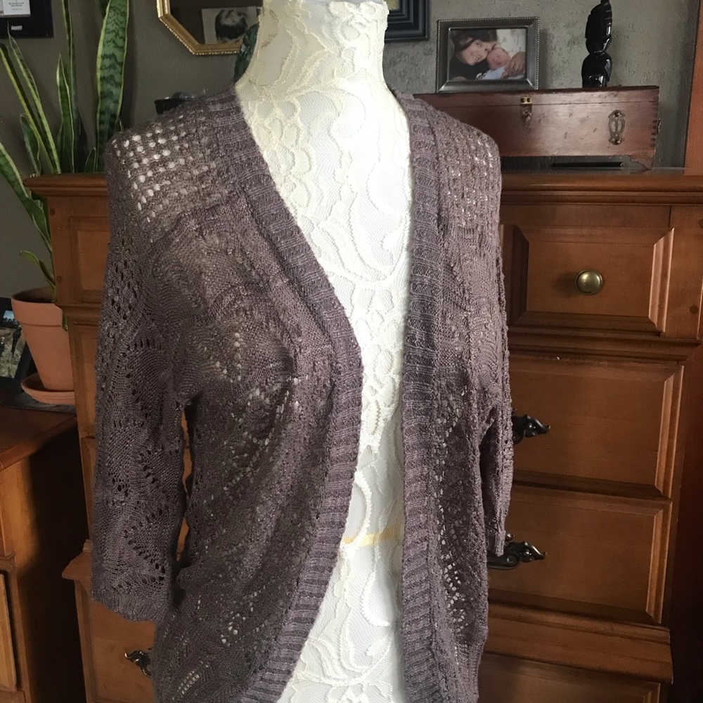 Bronze Lace Cardigan Size Small - Picture 4 of 8